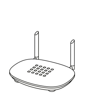 Wireless router with antennas