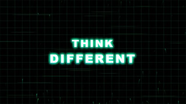 Glitched Think Different Typography Motion Graphic Animation
