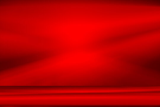 Wall interior background, studio and backdrops show products.with shadow from window color Red background for text insertion and presentation product	