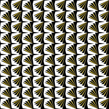 Fan Abstract Geometric Art Deco Style Pattern Background