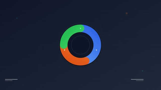 Analytical Pie Chart Data Visualization Business Vector Animation
