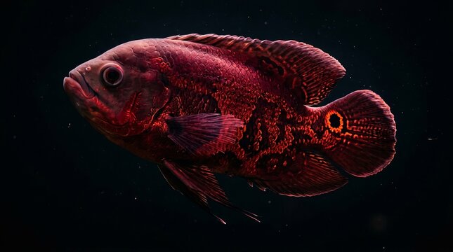 High-Resolution Oscar Fish Photography Collection: Realistic Underwater Aquatic Life
