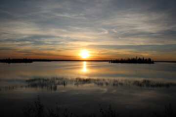 Fototapeta premium September Sunset, Elk Island National Park, Alberta