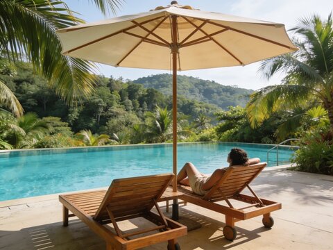 poolside lounge relaxation vacation