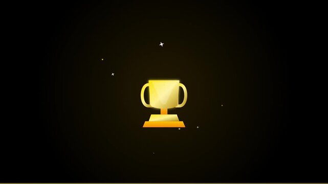 award trophy success winner animation vibrant gold amber