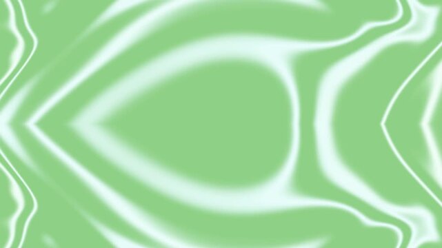 Abstract green silk background with flowing liquid wave patterns and soft glowing light effects