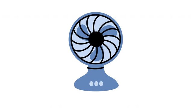 standing fan illustration motor, usb, ventilation