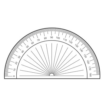 Illustration of simple line protractor