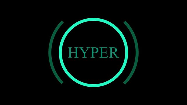 HYPER Text Indicator Abstract Segmented Earth Tone Interface Motion Graphic Loop