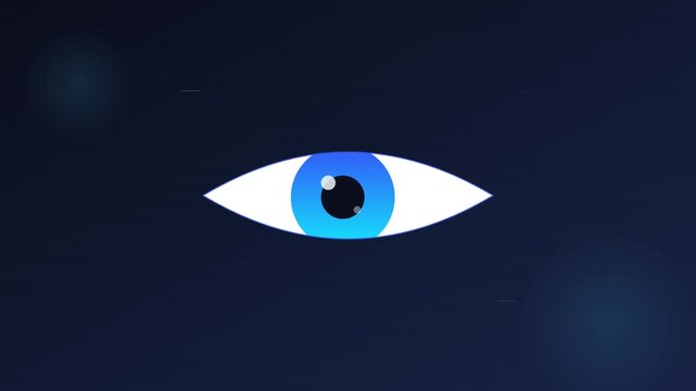 blinking eye modern flat vector icon animation