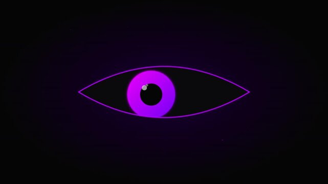 blinking eye vision vector icon motion animation