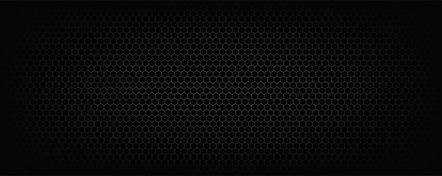 Dark metal diamond mesh grid background. Seamless vector illustration of black perforated steel grating sheet with rhombus holes for industrial technology and engineering design.