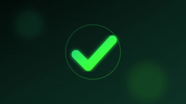 bouncing check mark success vector icon animation