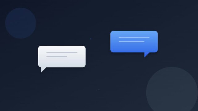 chat message bubble communication social comment icon animation