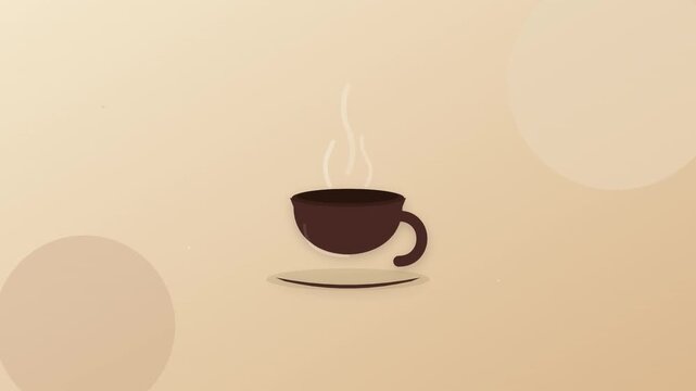 Coffee Cup Morning Break Beverage Flat Animation