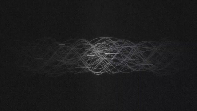 Stylized sound waves weaving seamless loop motion background