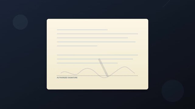 Creative Writing Pen Paper Contract Vector Animation