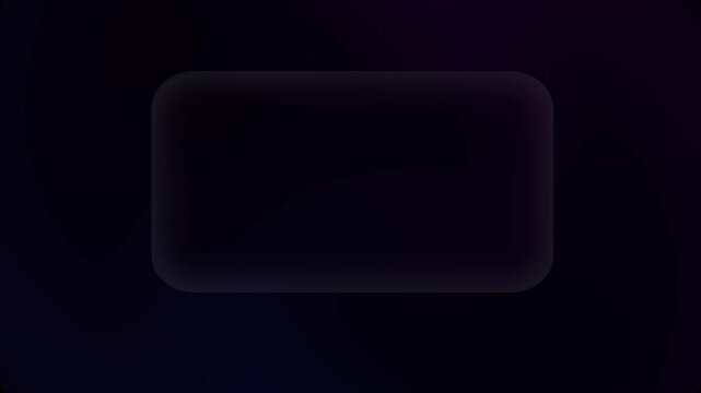 Abstract glassmorphism rounded rectangle frame with glowing red fluid gradient animation