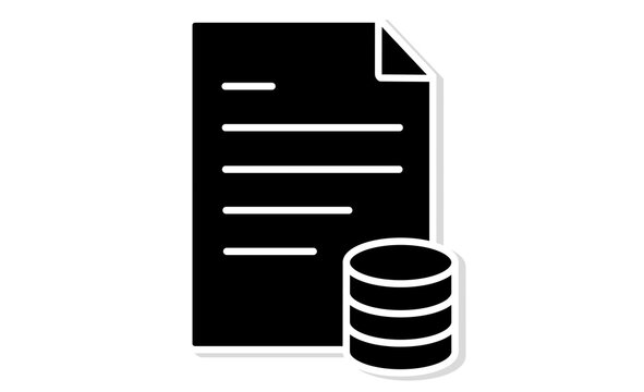     補助金の申請書類と金銭支援を表現したシンプルな線画アイコン