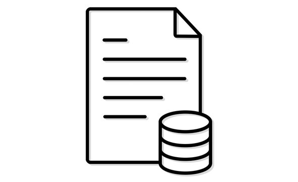     補助金の申請書類と金銭支援を表現したシンプルな線画アイコン