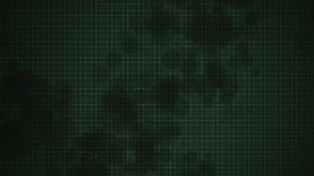 CRT monitor green pixel grid seamless loop motion background