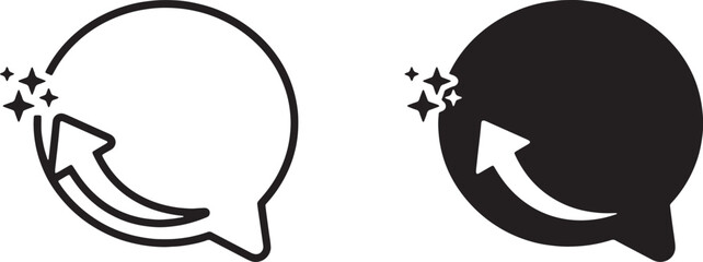 Fototapeta premium Web, AI Reply Arrow for Automated Chat Response