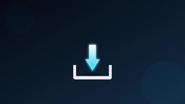 downward bouncing arrow vector icon motion animation