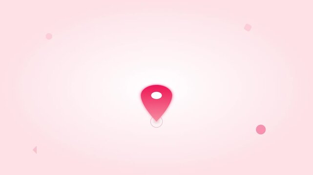 dropping map pin vector icon motion animation