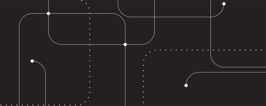 Abstract connect lines and dots circuit, simple technology graphic background, vector design network technology and connection concept.