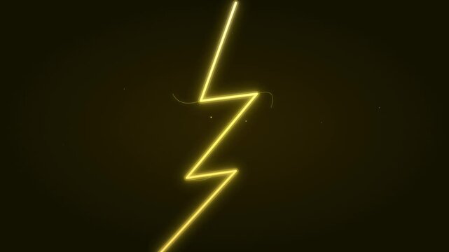 electric lightning bolt icon yellow black power style