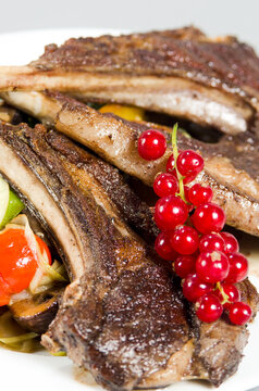 Roasted lamb ribs