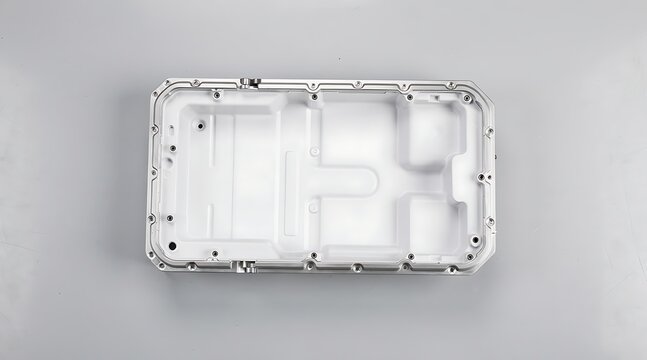 Transparent empty plastic blister packaging tray.