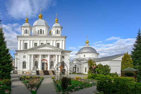 White Cathedral in the garden of the Kazan Monastery in Yaroslavl, Yaroslavl region of Russia