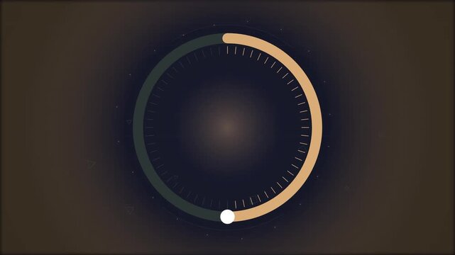 Abstract Circular Pomodoro Timer Loading Animation with Color Gradient
