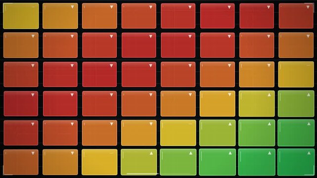 Abstract Financial Market Grid with Dynamic Color Changing Modular Blocks