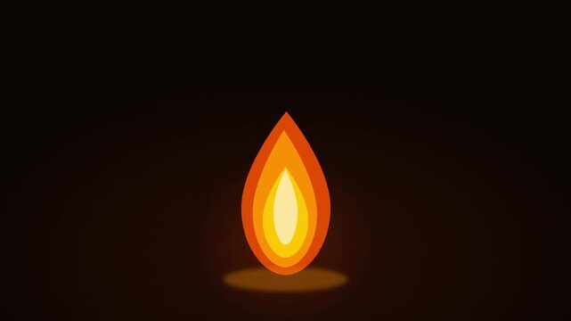 flickering yellow fire flame warmth vector loop