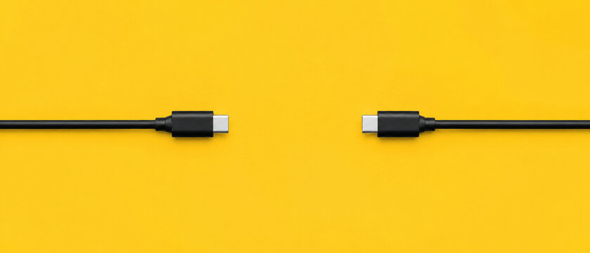 USB-C Cable Two-Way Data Transfer Concept