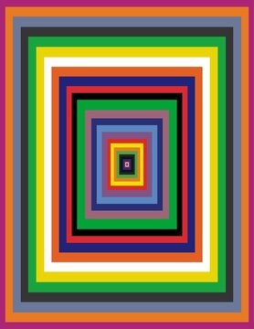 Colorful Concentric Square Geometric Pattern