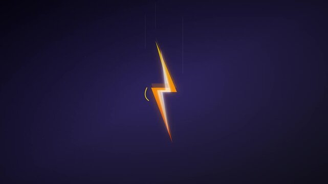 flying bolt energy vector icon animation fast
