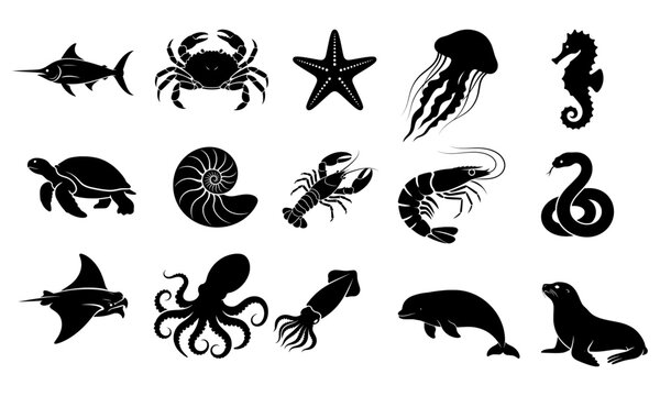 Animal Silhouette Icon Set