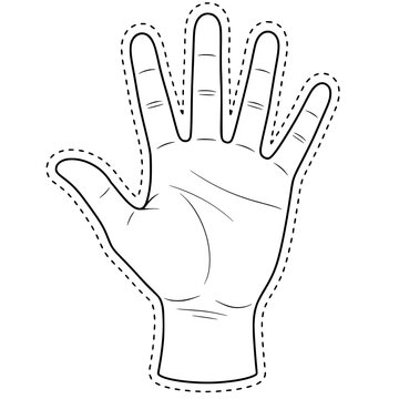 Number 0&ndash;5 & Common Hand Sign Coloring Pages | Printable Hand Gesture Cutouts Featuring Counting Fingers, Pointing, Thumbs Up, OK, Peace, Love & Everyday Hand Signs with Dashed Cut Lines for Crafts
