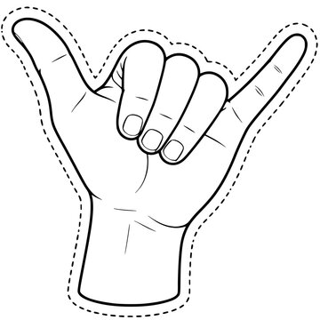 Number 0&ndash;5 & Common Hand Sign Coloring Pages | Printable Hand Gesture Cutouts Featuring Counting Fingers, Pointing, Thumbs Up, OK, Peace, Love & Everyday Hand Signs with Dashed Cut Lines for Crafts