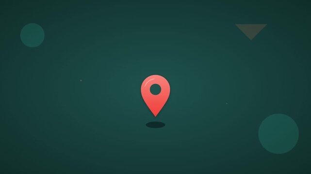 map location pin pointer navigation travel icon animation