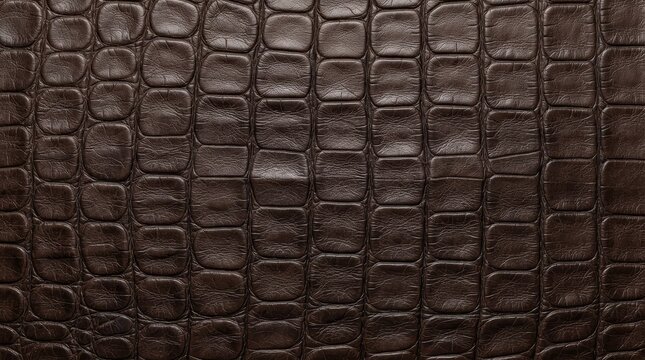 Brown croc leather texture background pattern