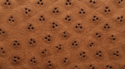 Obraz premium Brown perforated leather material texture