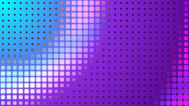 Abstract digital background with a vibrant purple and blue pixelated gradient