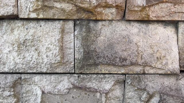 Close Up Rough Texture Natural Stone Cladding Wall Background