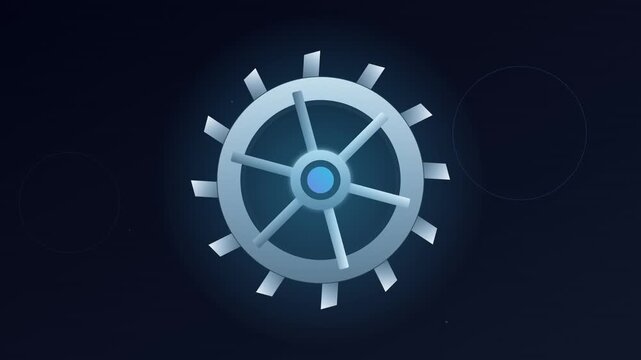 modern gear spin process vector icon animation