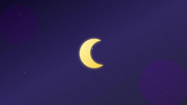 modern moon night weather vector icon animation