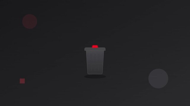 modern trash can delete vector icon animation